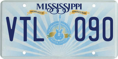 MS license plate VTL090