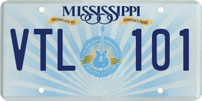 MS license plate VTL101