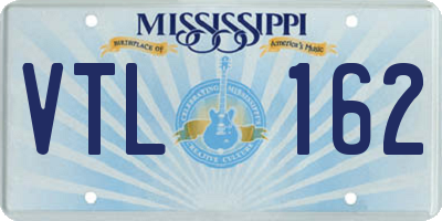 MS license plate VTL162
