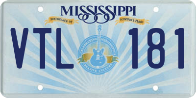 MS license plate VTL181