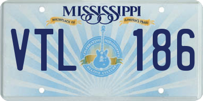 MS license plate VTL186