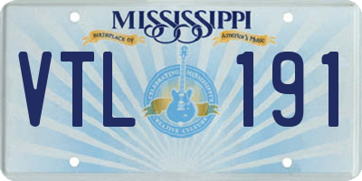 MS license plate VTL191