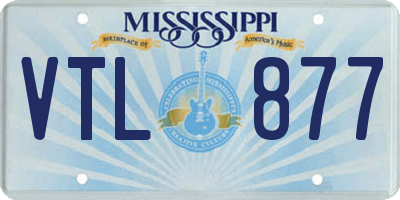 MS license plate VTL877