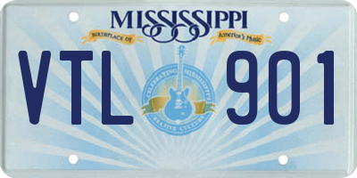 MS license plate VTL901