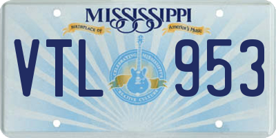MS license plate VTL953