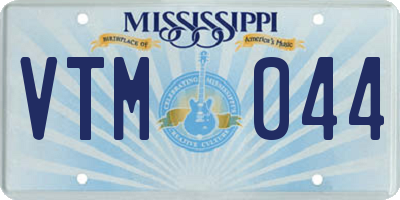 MS license plate VTM044