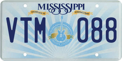 MS license plate VTM088