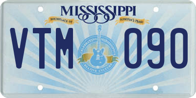 MS license plate VTM090