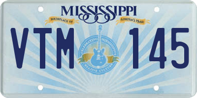 MS license plate VTM145