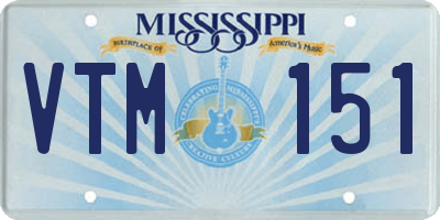 MS license plate VTM151