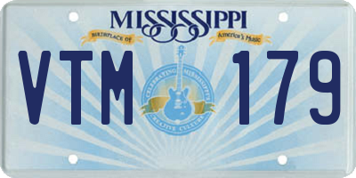 MS license plate VTM179