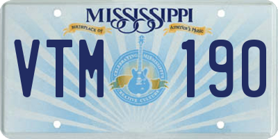 MS license plate VTM190