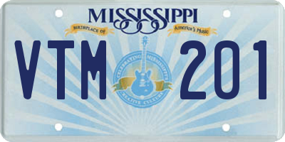 MS license plate VTM201