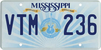 MS license plate VTM236
