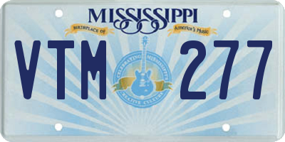 MS license plate VTM277