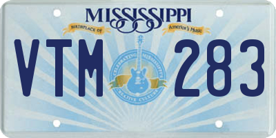 MS license plate VTM283