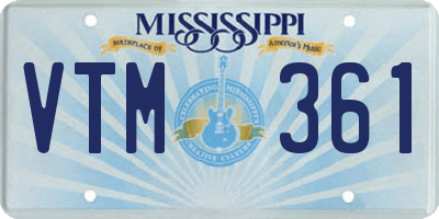 MS license plate VTM361