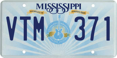 MS license plate VTM371