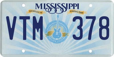 MS license plate VTM378