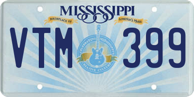 MS license plate VTM399