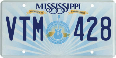 MS license plate VTM428