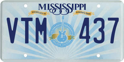 MS license plate VTM437