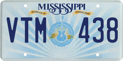 MS license plate VTM438