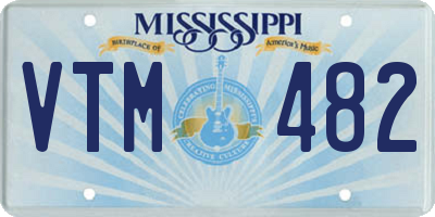 MS license plate VTM482