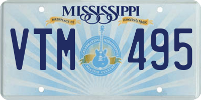 MS license plate VTM495