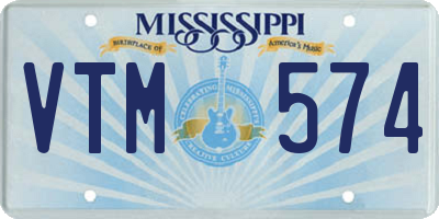 MS license plate VTM574