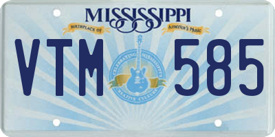 MS license plate VTM585
