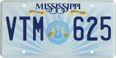 MS license plate VTM625