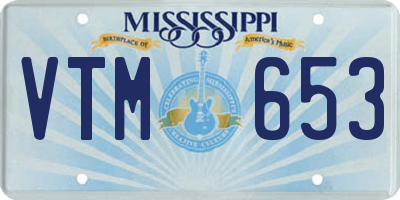 MS license plate VTM653