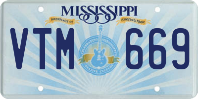 MS license plate VTM669
