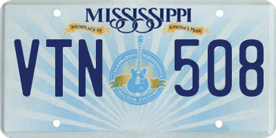 MS license plate VTN508