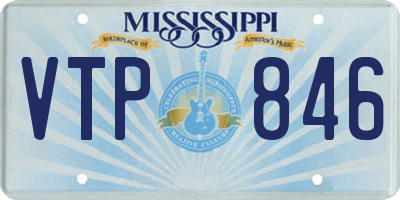 MS license plate VTP846
