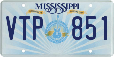 MS license plate VTP851