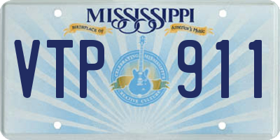 MS license plate VTP911