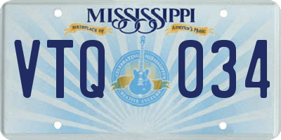 MS license plate VTQ034