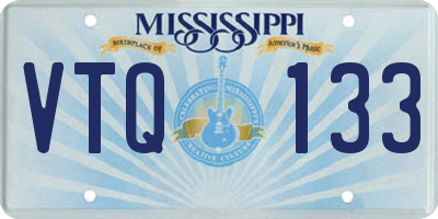 MS license plate VTQ133