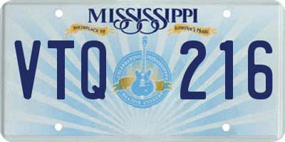 MS license plate VTQ216
