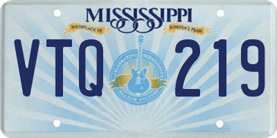 MS license plate VTQ219