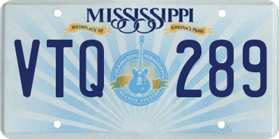 MS license plate VTQ289