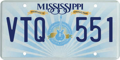 MS license plate VTQ551