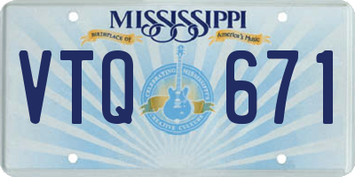 MS license plate VTQ671