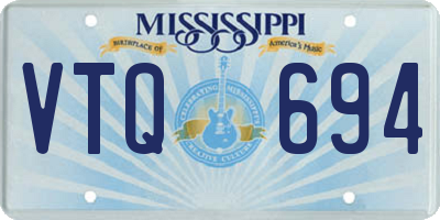 MS license plate VTQ694