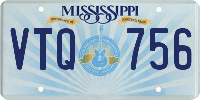 MS license plate VTQ756