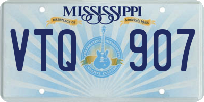 MS license plate VTQ907