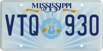 MS license plate VTQ930