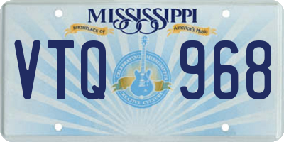 MS license plate VTQ968